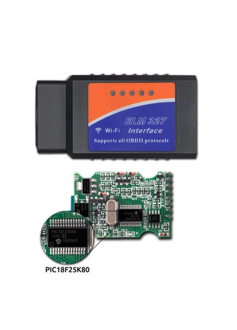 Диагностический сканер ELM327 версия v1.5 Wi-Fi (PIC18F25K0), полная версия для iOS, iPhone, Android ELM (350947292)