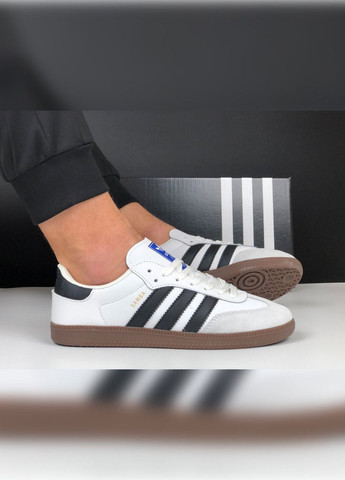 Білі Осінні білі з чорним демісезонні чоловічі кросівки No Brand