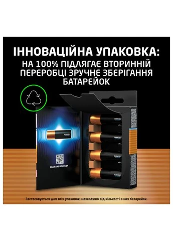 Батарейка Optimum AA щелочная 4 шт. в упаковке (5015595) Duracell Optimum AA лужні 4 шт. в упаковці (380262569)