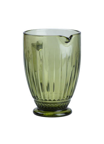 Кувшин для напитков 1,2 л фигурный прозрачный ребристый из толстого стекла, зеленый TS Kitchen HP4145 No Brand (360977799)