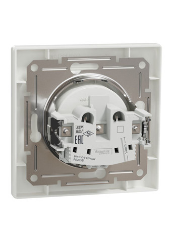 Розетка без заземленням, білий, Asfora, EPH3000121 Schneider (372582376)