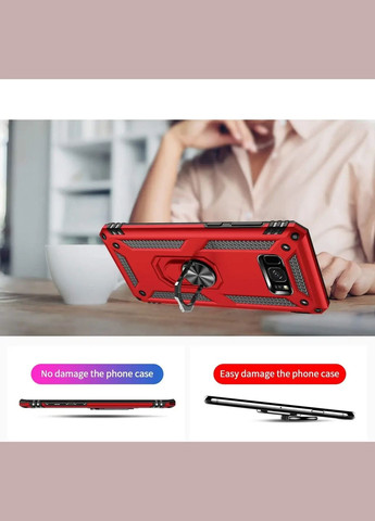 Протиударний чохол для Samsung Galaxy S8 Червоний кільце магніт Military Equipment (322212212)