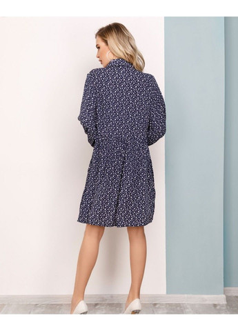 Синее повседневный платье sa-150 s темно-синий ISSA PLUS