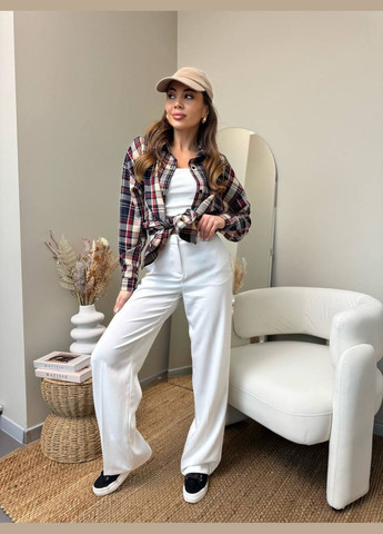 Цветная кэжуал рубашка в клетку MonCher с длинным рукавом