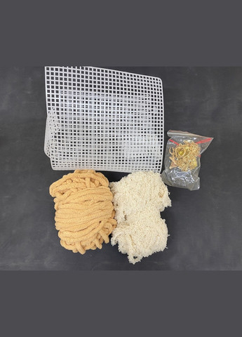 Канва с фурнитурой и нитками набор для создания сумки своими руками коричневый/бежевая No Brand 2764 (285766528)