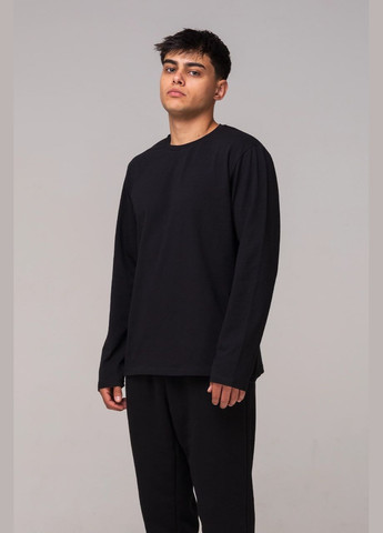 Черный демисезонный лонгслив No Brand