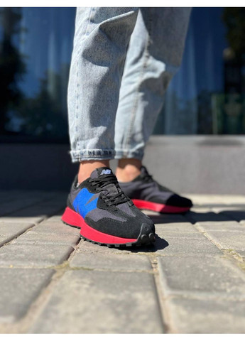 КРОСІВКИ ЖІНОЧІ NEW BALANCE 327 BLACK RED BLUE НЬЮ БЕЛАНС 327 No Brand чорні демісезони (368884003)