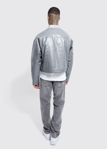 Прозора демісезонна куртка вільного крою із штучної шкіри Boohoo