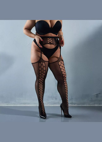Колготки с отверстиями черные капронки с доступом 18+ чулки на поясе сетка 875460 S-XXXXL No Brand С открытым доступом, с пажами для чулок (341828285)