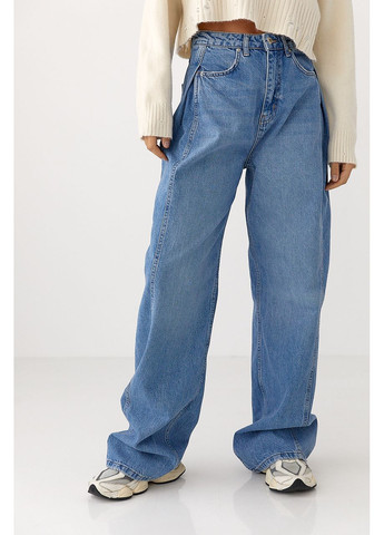 Сині широкі джинси Baggy Lurex - (362115951)