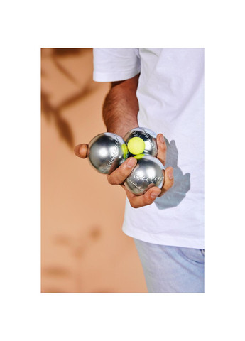 Набір для Петанка з 3 Бейсбольних Рекреаційних Петанків 500 73мм/660 г 3 Шарів Синій GEOLOGIC (336550279)