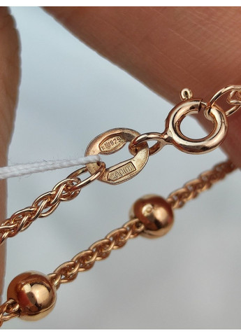 Серебряная цепочка 925 пробы в позолоте с шариками 45 см No Brand (366882896)