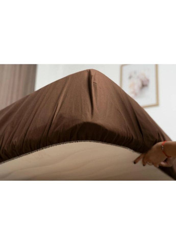 Простирадло-чохол на гумці двоспальна Натхнення 2-04018-26845 180х200 см какао ТЕП (335584930)