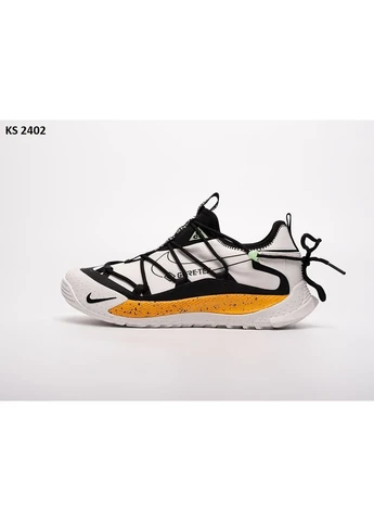 Білі літні кросівки nike acg art terra antarktik low white yellow найк асж No Brand