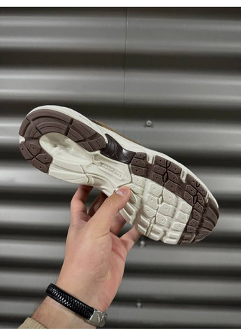 Коричневые демисезонные мужские кроссовки No Brand