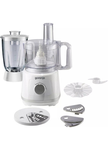 Кухонна машина, 800Вт, чаша-пластик, корпус-пластик+метал, насадок-5, білий Gorenje (314780931)