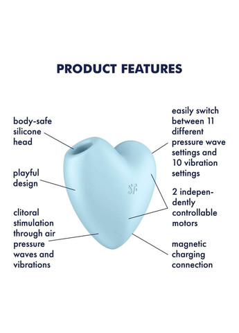 Клиторальный вакуумный вибратор в виде СЕРДЦА Cutie Heart Satisfyer (297130801)