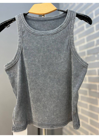 Майка женская YI FANG 501-2733 вареная рубчик порезанные швы No Brand — 304548533