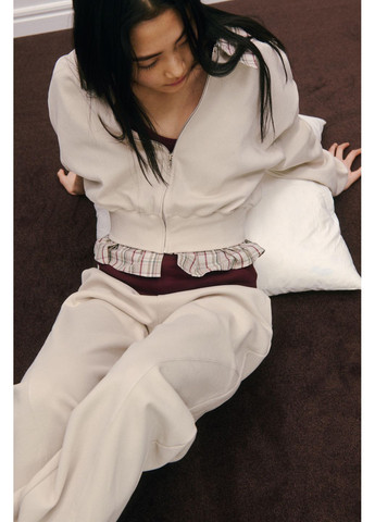 Бежевий світшот із попліновою вставкою Zara (356675473)