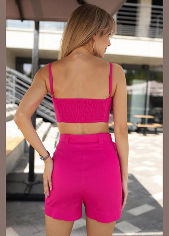 Женский комплект (рубашка, топ, шторты), трэндовый летний лляной костюм, подойдет для встреч и прогулки Intruder (360071936)