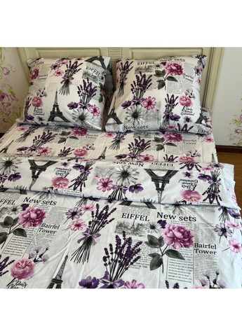 Постільна білизна полуторна біла Париж Фланель Байка A12B Ananasko (368239346)