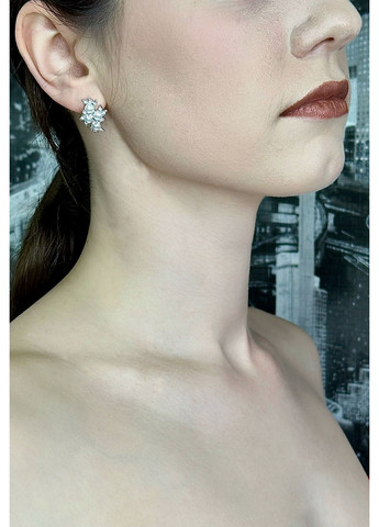 Серебряные серьги с жемчугом и цирконием. Family Jewelry House (351897819)