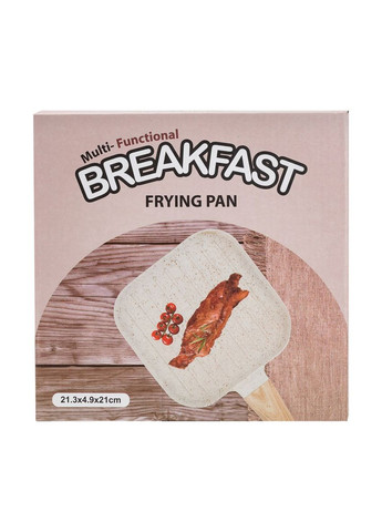 Сковорода гриль квадратная 18×18 см рифленая с гранитным покрытием бежевая Jooki (358705476)