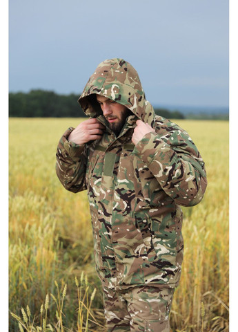 Тактический зимний бушлат мультикам рип-стоп,военный водоотталкивающий армейский бушлат мультикам Undolini (346529889)