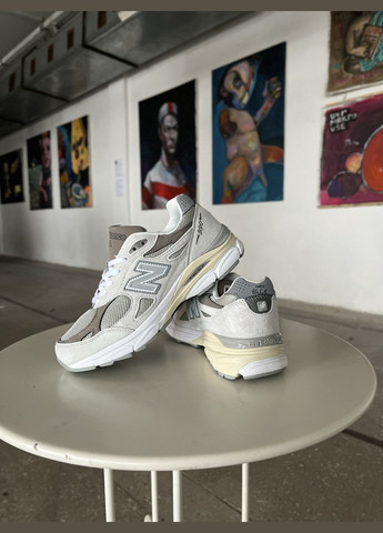 Кроссовки женские и мужские New Balance 990 grey brown | Нью Беланс 990 серые коричневые No Brand серые демисезоны (316663543)