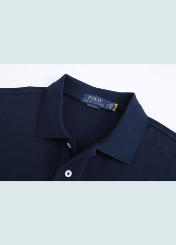 Темно-синяя футболка-мужская футболка-поло темно-синий для мужчин No Brand однотонная