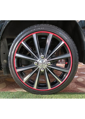 Захисна стрічка обода колеса ЧОРНА гумова 8м (на скотчі) No Brand (371478609)