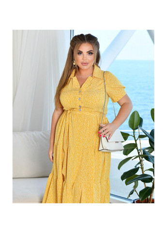 Горчичное платье Liton