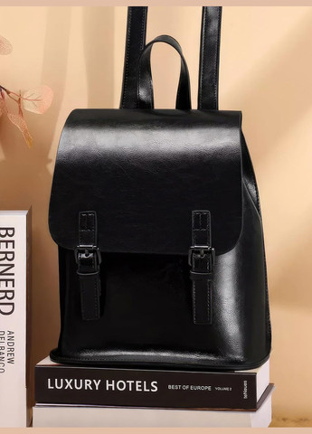Рюкзак женский кожаный / классический городской вместительный рюкзак из натуральной кожи 9419 Черный 70987 OnePro (286420756)
