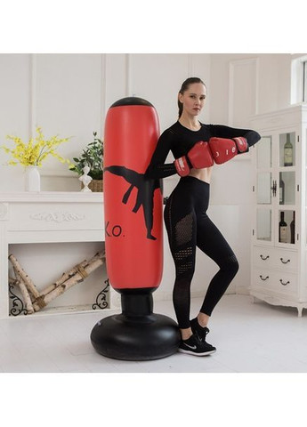 Надувна боксерська груша 1,6 м Червона для дітей і дорослих, водоналивна та компактна, ПВХ No Brand (362682235)