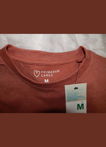 Терракотовая мужская футболка cares оригинал р.48 078fmls (только в указанном размере, только 1 шт.) Primark
