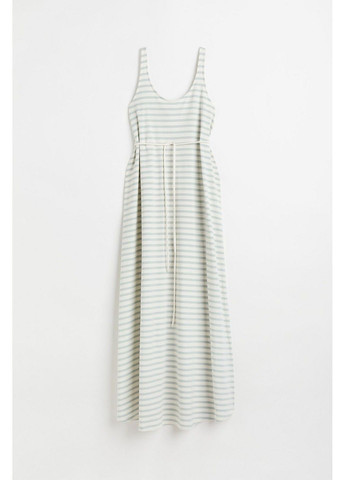 Белое пляжное платье для беременных с микро-дефектом H&M в полоску