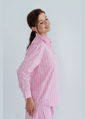 Розовая рубашка в полоску Forly