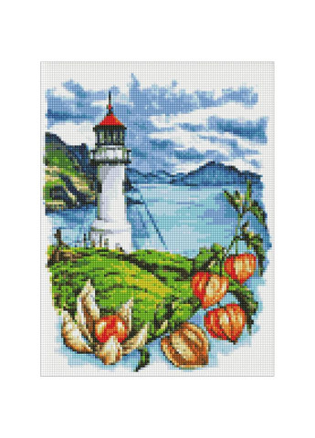 Алмазная мозаика "Маяк с физалисами" ©Анна Кулик Идейка AMC7668 без подрамника 30х40 см IDEYKA (333529385)