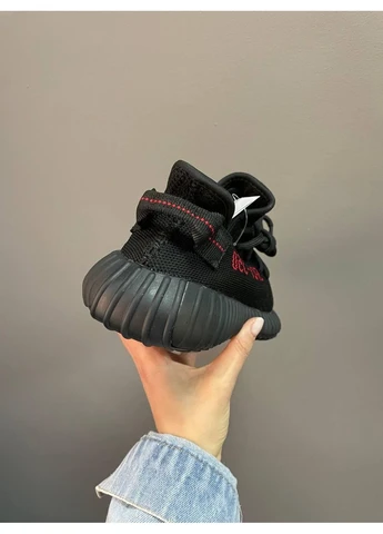 Черные демисезонные кроссовки мужские adidas yeezy boost 350 v2 bred адидас изи буст No Brand