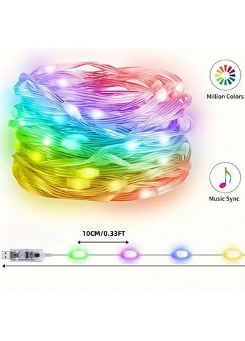 Розумні світлодіодні гірлянди з керуванням через додаток и пульт RT-10M No Brand (368786019)
