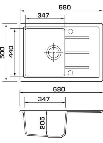 Мийка кухонна Blanos ivory (gr2504) GRANADO (390933773)