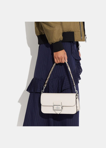 Сумка Coach Morgan Snake Embossed Leather Shoulder Bag - Chalk Multi - CE561 (327215142)