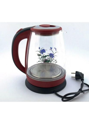 Электрочайник стеклянный 1,8л 2400 Вт с цветком BiTEK (364709762)