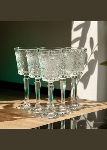 Набір келихів для вина 6 шт 225 мл на високій ніжці HP-19-128 Yiwu (353505010)