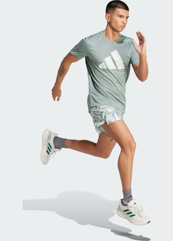 Зелена футболка run it brand love adidas