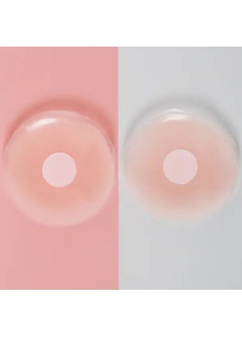 Силіконові невидимі наклейки на соски і груди Коло, багаторазові самоклеючі бежеві Po Fanu (363192853)