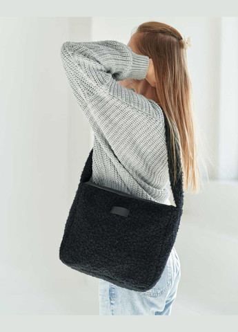 Средняя стильная женская сумка Кико с серым мехом (sumka-zhnocha-kko) WeLassie (342199497)