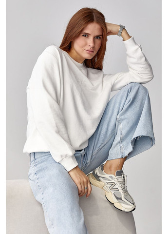 Белый женский свитшот с надписью из бисера Lurex (355077392)