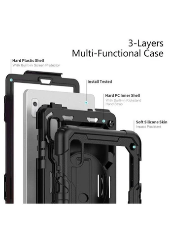 Чехол Rugged 3 Layers бронированный противоударный с защитой Tab M9 TB310XU TB310FU Черный Lenovo (394037624)