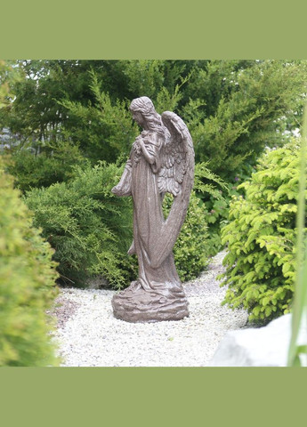 Садовая фигура Ангел с розой красный гранит 76х31х28 см (ССПГ120081) Гранд Презент (285720646)